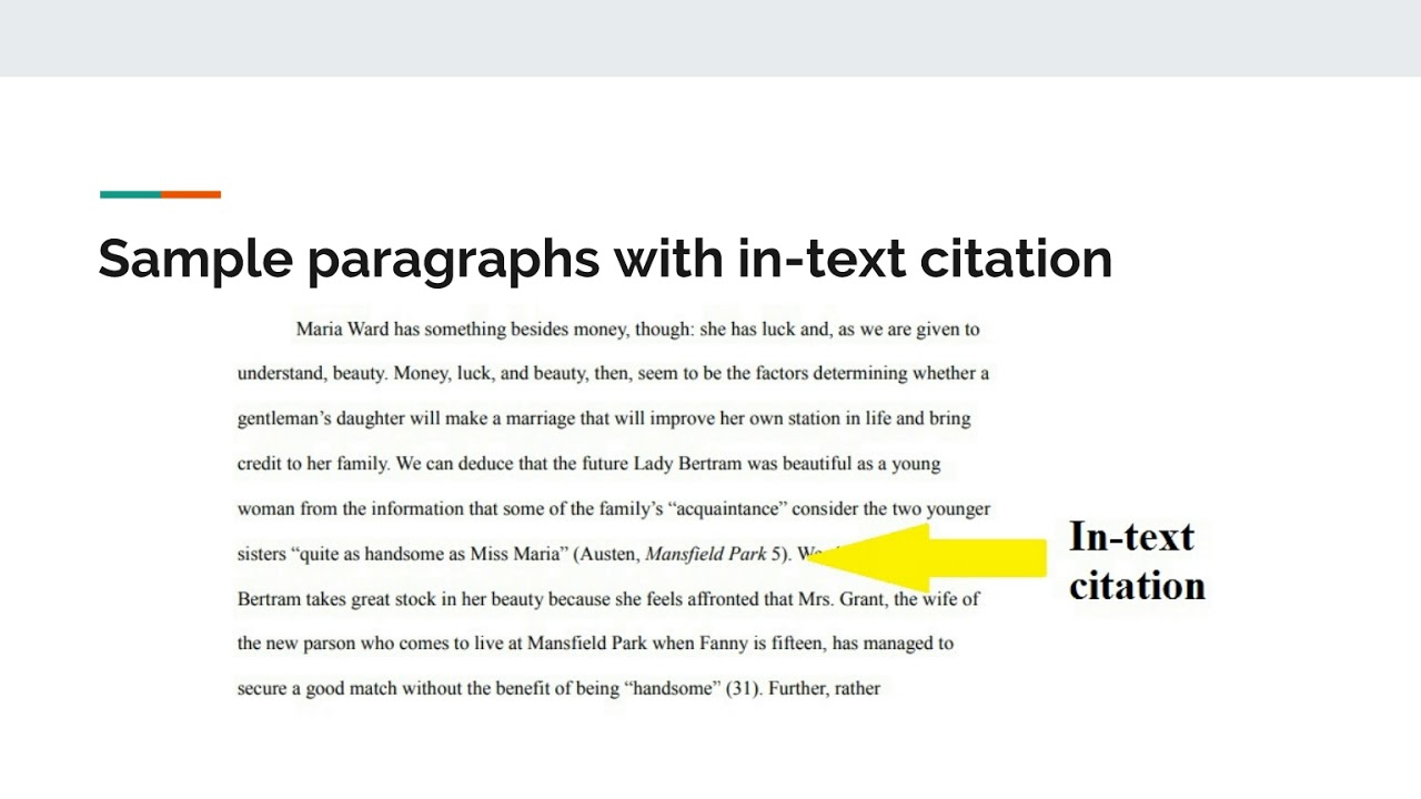 MLA In Text Citations - YouTube