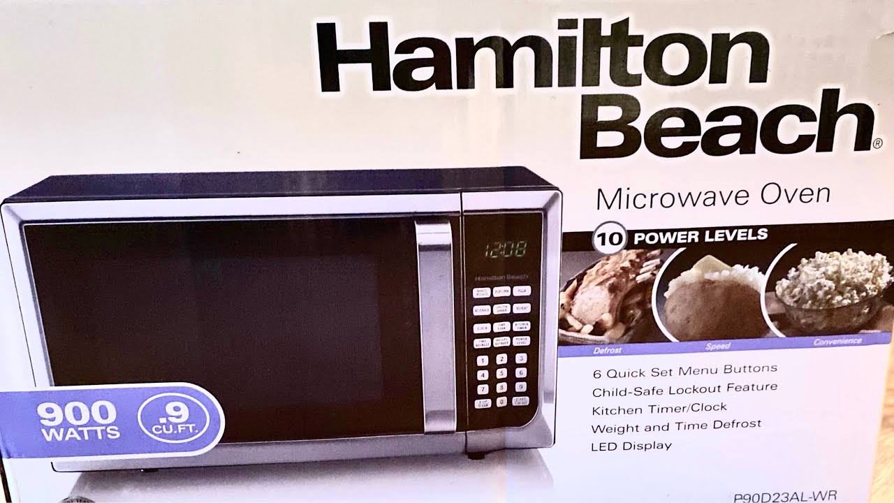 Hamilton Beach 0.9 Cu. ft. 900W Red Microwave oven - Walmart.com