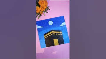 Easy makkah painting in moonlight🕋🌙 for beginners #youtubeshorts #painting #shorts #trending #video