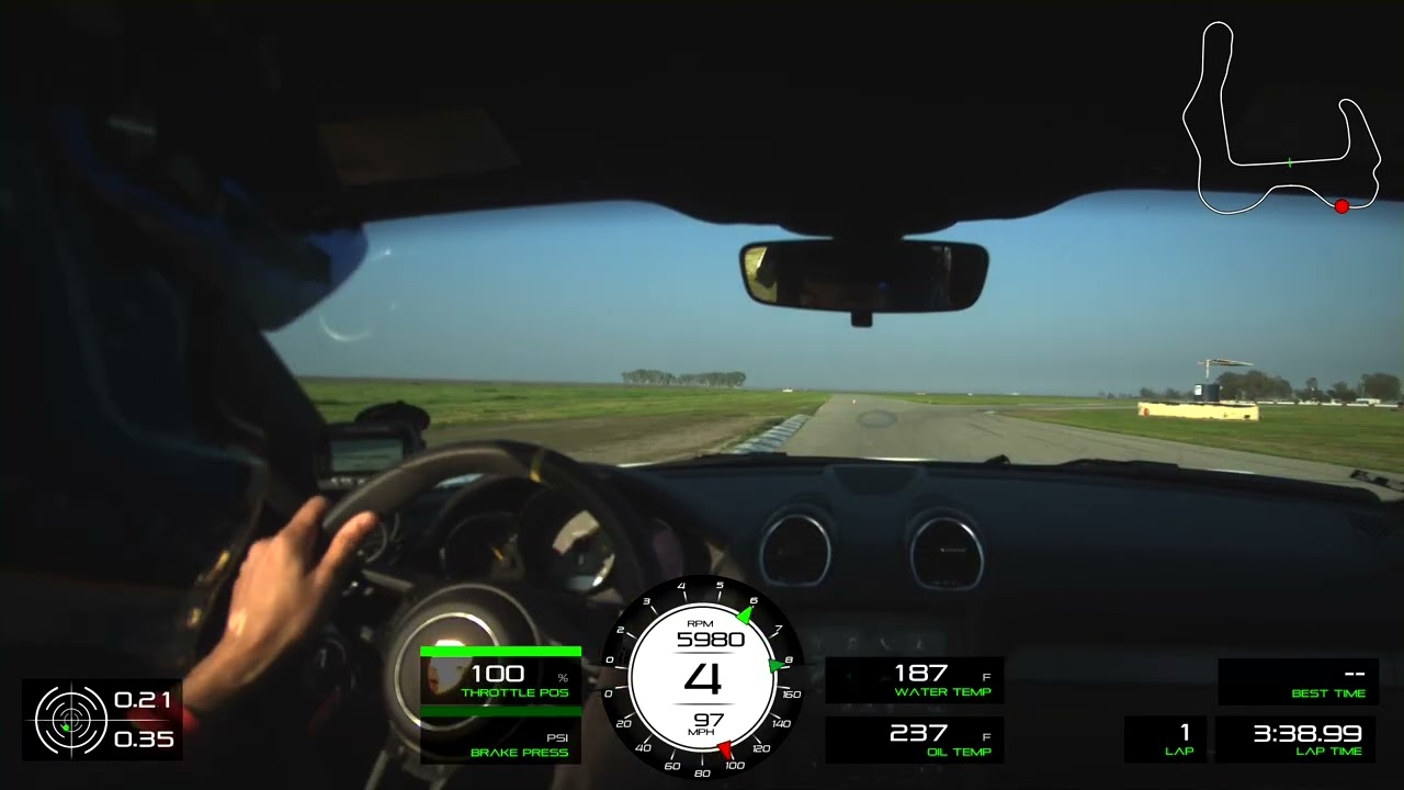 718 GT4 Buttonwillow 13CW 1:50.1 - Billy Johnson driving - his first lap in the car!