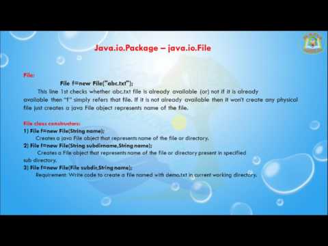 Lesson - 1 : java.io Package - File Class in Java Programming Language