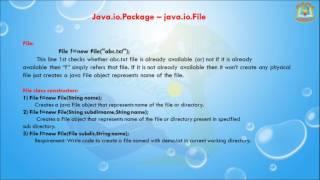 Lesson - 1 : java.io Package - File Class in Java Programming Language