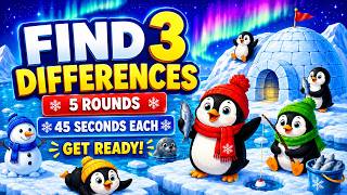 🐧Spot 3 Differences | Test Your Sharp Eyes | Pinguins edition🐧