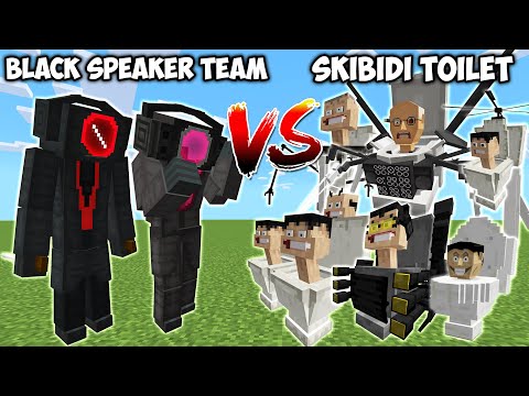 BLACK SPEAKER MAN AND SPEAKER WOMAN VS SKIBIDI TOILET IN MINECRAFT MOB BATTLE