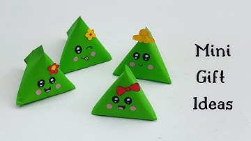 How To Make Easy Mini Paper Triangle Gift Box / Paper Craft / gifts idea for kids / paper gifts idea
