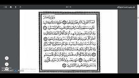 تلاوة سورة فصلت من الآية 19- 24  بمعاني كلماتها لطلاب الصف السابع في السودان