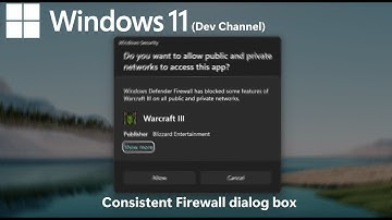 Windows 11 (Dev Channel, 25267) - new consistent Firewall dialog box