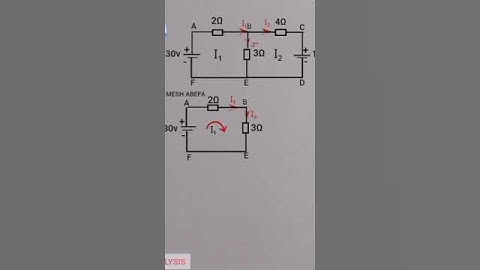 How to analyze a mesh, loop in an electric circuit