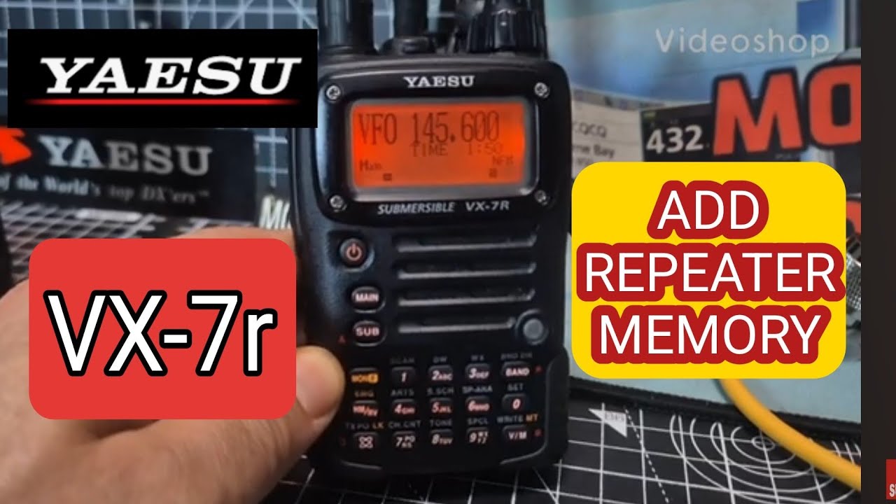 Yaesu VX-7R Add Repeater & Tag Name - YouTube