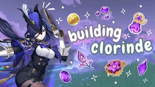 ୭˚. ᵎᵎ lets build clorinde ୭ | cozy genshin gameplay ⊹ ࣪ ˖