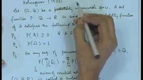 Mod-01 Lec-04 Laws of Probability - I