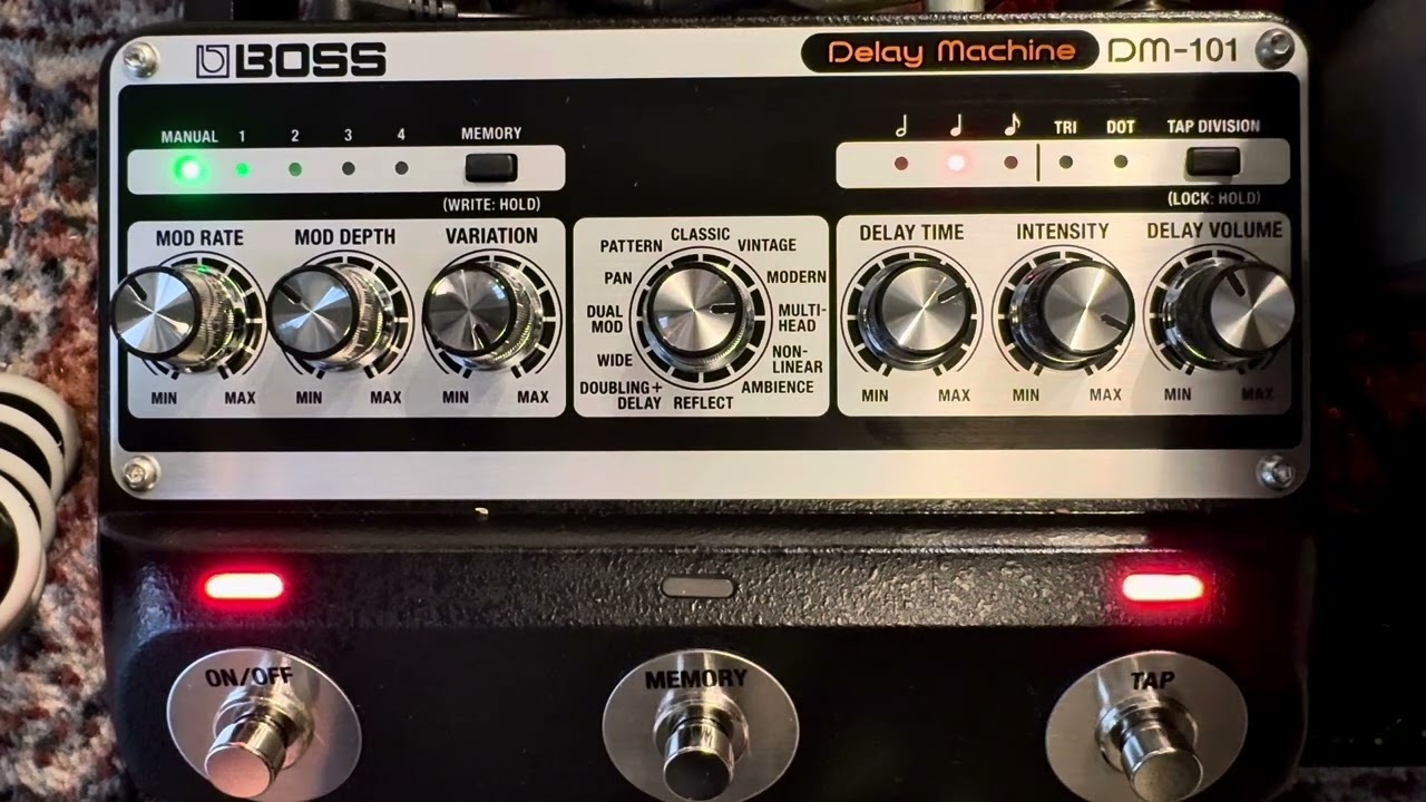 BOSS DM-101 in multihead mode all 4 heads selected demo