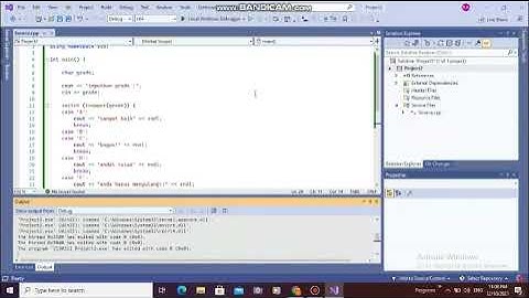VISUAL STUDIO 2022 - C++ (Percabangan : IF/ELSE IF , SWITCH/CASE, OPERATOR TERNARY, NESTED)