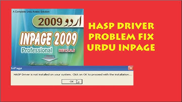 #Urduinpage2009 HASP driver for urdu  inpage