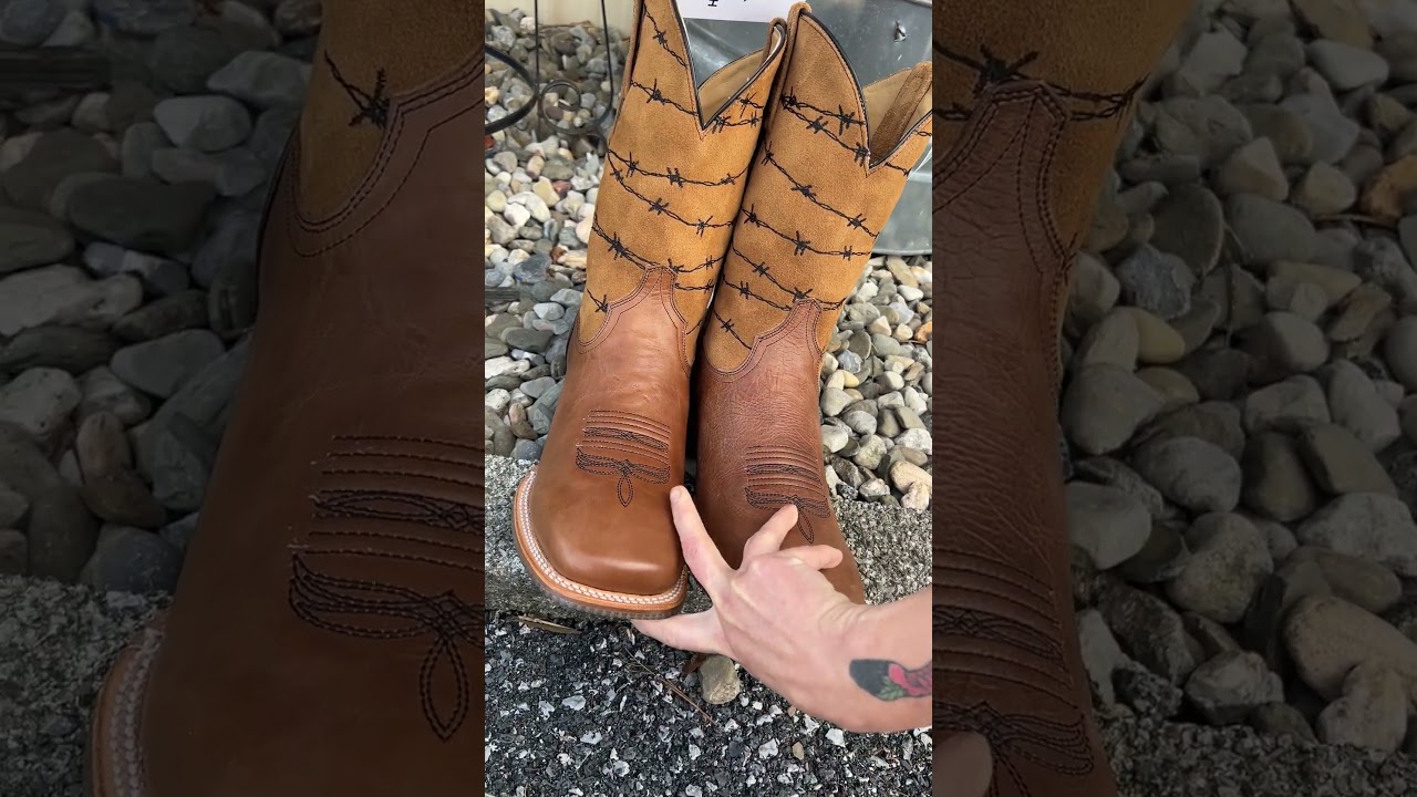 Tin Haul Men's Wirelash Barbed Wire Square Toe Boot
