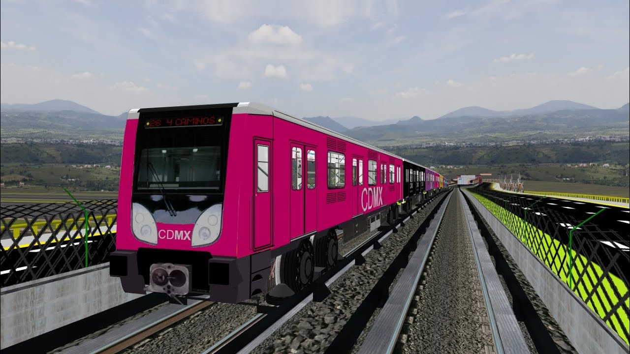 OpenBVE linea 2 de Taxqueña a Cuatro Caminos en NM-02 CDMX