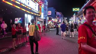 4k Hdr Pattaya Thailand Night Walk Walking Street Lots Of Clubs And Girls Saturday Night