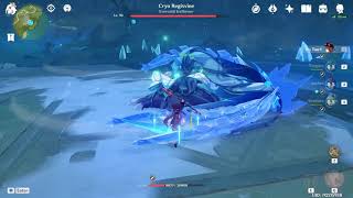 Testing my Hutao's charge attack damage without food buffs