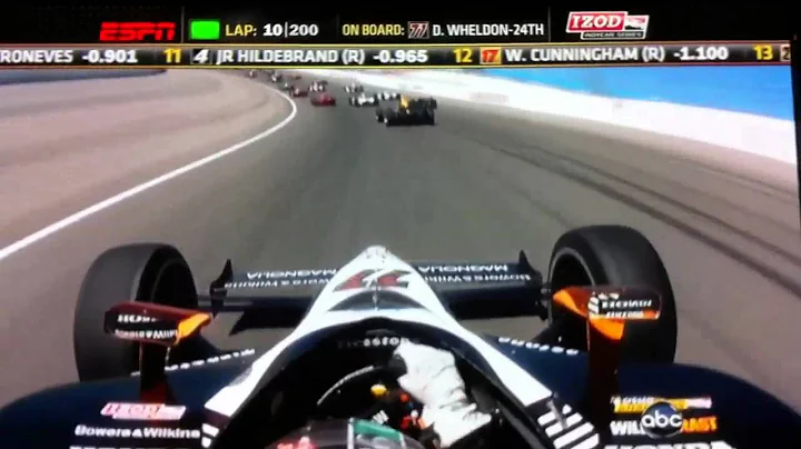 Dan Wheldon's onboard camera for the last moment before the fatal accident.