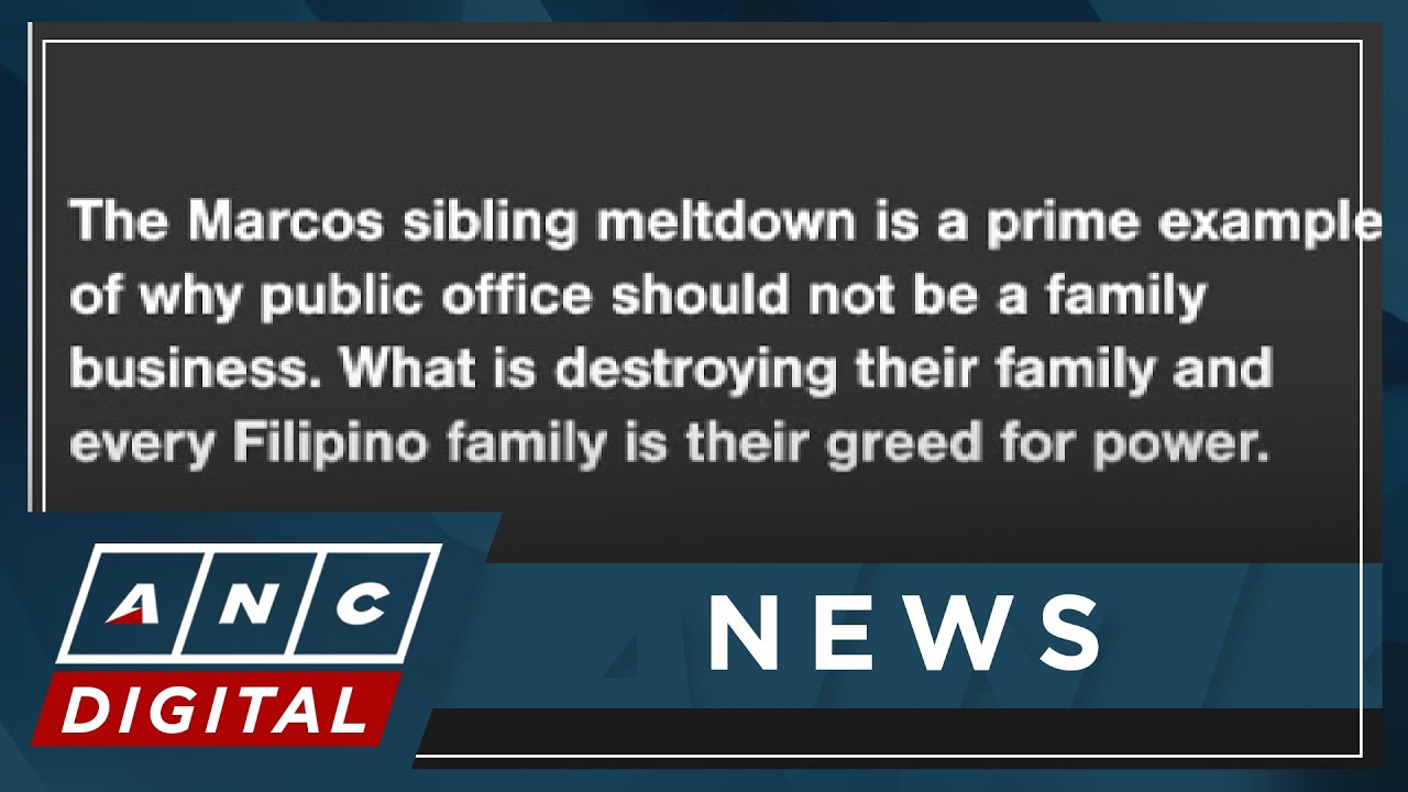 Kabataan Party-list: Marcos family in-fighting more reason to ban political dynasties | ANC