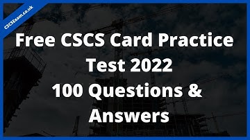 CSCS Practice Test - 100 Questions and Answers CSCS Card Mock Test - CSCS Training Video