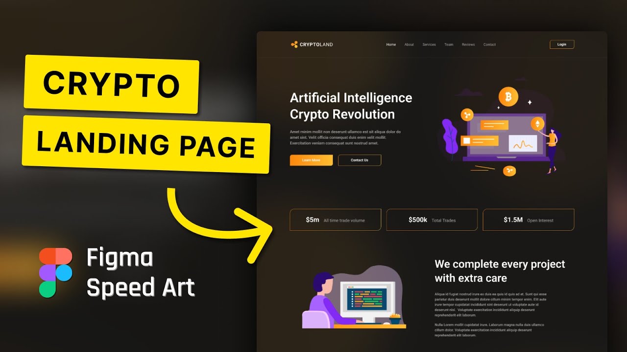Figma Speed Art - Crypto Landing Page - YouTube