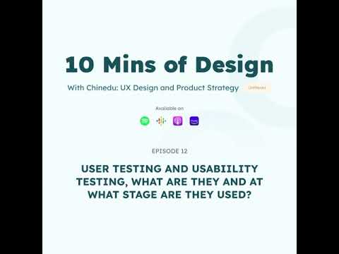 12 USER TESTING AND USABILITY TESTING, WHAT ARE THEY AND AT WHAT STAGE ...