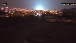 Luces durante Terremoto en  Ecuador   16 Abril 2016
