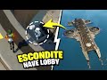 JUGAMOS ESCONDITE EN **EL LOBBY (NAVE HELICARRIER)** SEASSON 2 - FORTNITE ESCONDITE