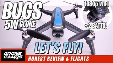 MJX BUGS 5W CLONE? - Helifar 3B 1080p Wifi GPS Drone - Flights, Modes, & Video - Honest Review