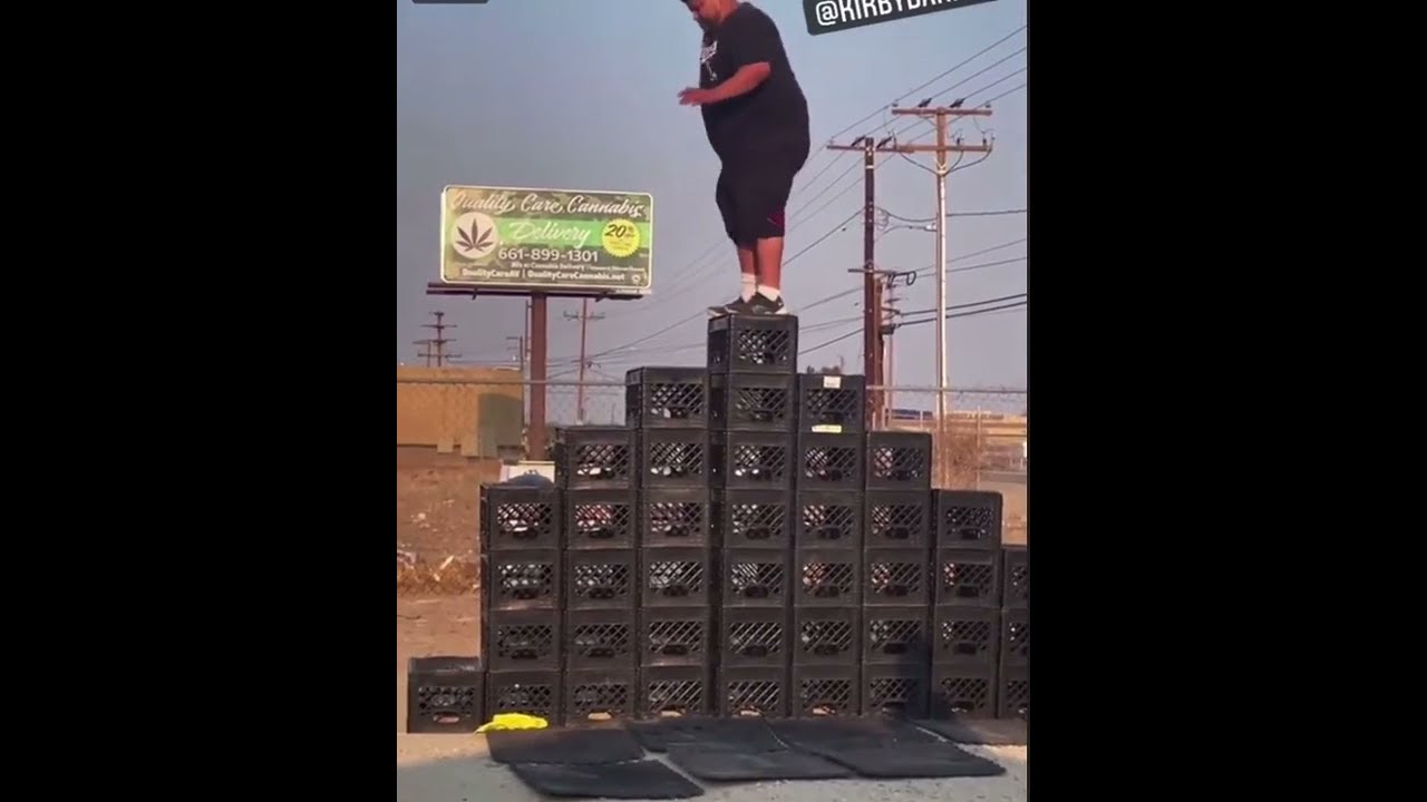 Crate Challenge | how high can you stand on a stack of crates?