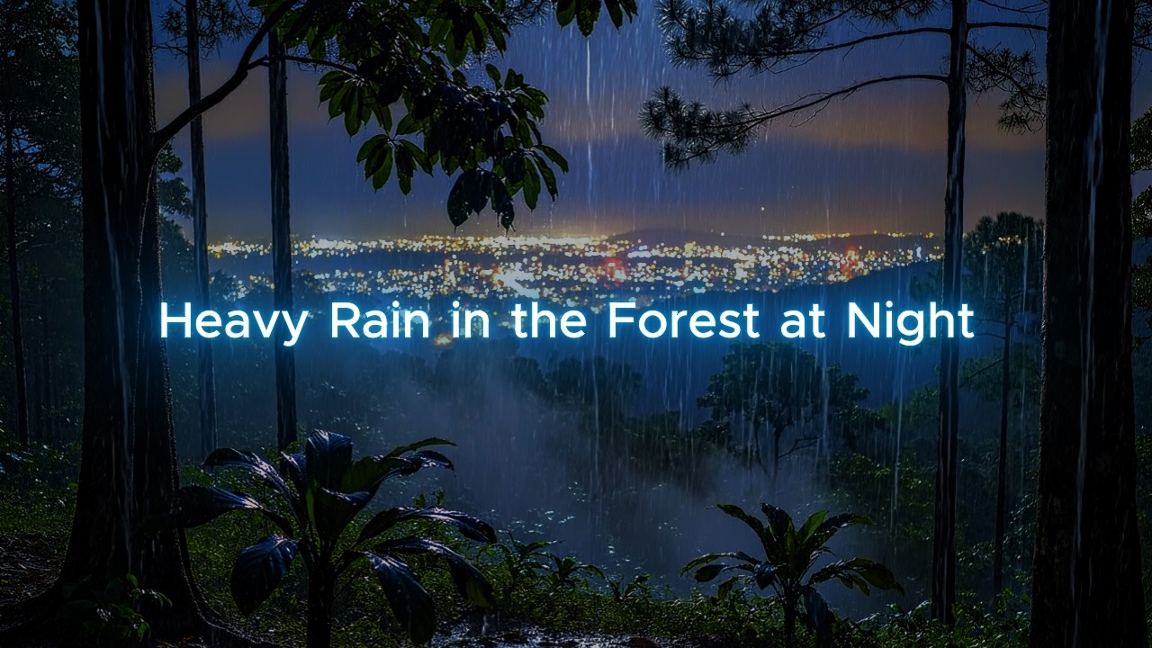 Heavy Rain in the Forest at Night 🌧️ Deep Sleep Sounds | Relaxing ...