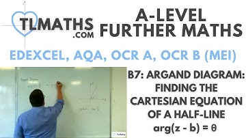A-Level Further Maths B7-12 Argand Diagram: Finding the Cartesian Equation of a Half-Line arg(z-b)=θ