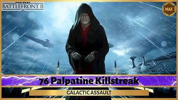 STAR WARS Battlefront II- 76 Emperor Palpatine MAX Level 1000 Killstreak/Gameplay (On Kamino)