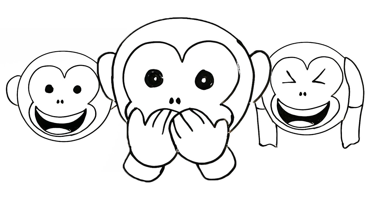 How to Draw Monkey Emoji Easy / Drawing on a Whiteboard