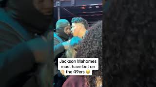 Jackson Mahomes got denied while trying to get to Brittany Mahomes 👀 #nfl #nflmemes