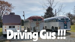 Fall Driving Video of Our '48 GMC Silverside Bus to Visit Renner Bus and Bus Tour of a 4104!