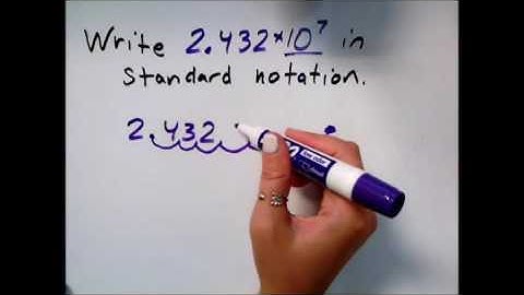 Scientific Notation with positive exponent