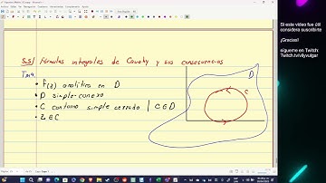 Variable Compleja 5.5 Formulas integrales de Cauchy