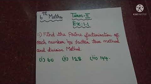 6th Maths Term- II | Exercises 1.1 | Sum no : 11(1) (2) (3)