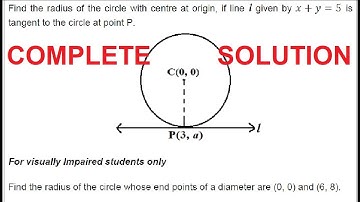 Q22 Complete  || 10th || Mathematics Sample Paper Basic || Find the radius of the circle with centre