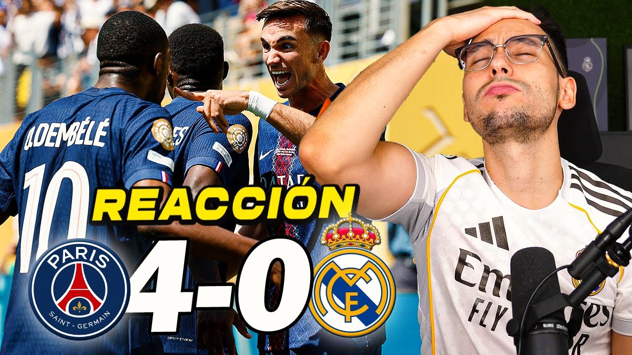 REACCIONES DE UN HINCHA PSG vs Real Madrid 4-0 *QUE BAÑO* | ByDiegoX10
