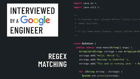 Java interview with a Google engineer: Regex matching