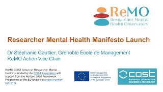 Stéphanie Gauttier sums up the Researcher Mental Health and Well-being Manifesto