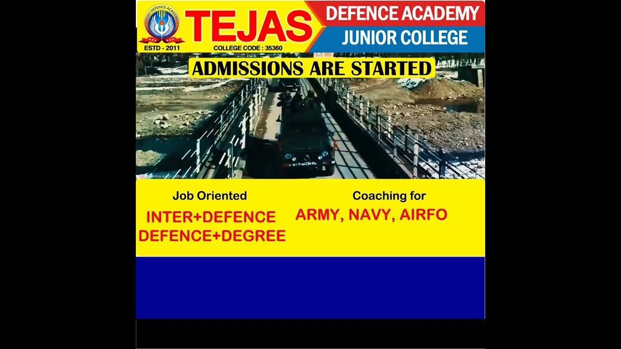 ADMISSIONS ARE IN PROGRESS || TEJAS DEFENCE ACADMEY & JUNUOR COLLEGE || 984946661