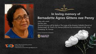 Celebrating the life of Bernadette Agnes Gittens nee Penny also known as “Nurse Gittens”
