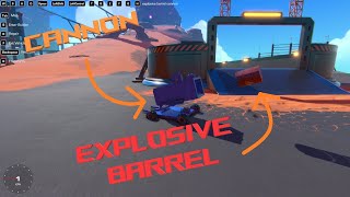 Making an EXPLOSIVE BARREL CANNON in Trailmakers