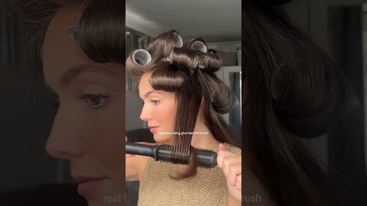 Real time using ghd rise hot brush @_jackieabbott 