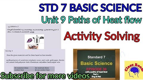 Standard 7 Basic Science Unit 9 Paths of Heat flow part 1