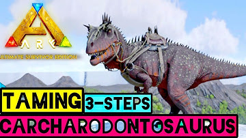 How to Tame a Carcharodontosaurus in 3-Steps Ark Mobile | Ark : Ultimate Mobile Edition